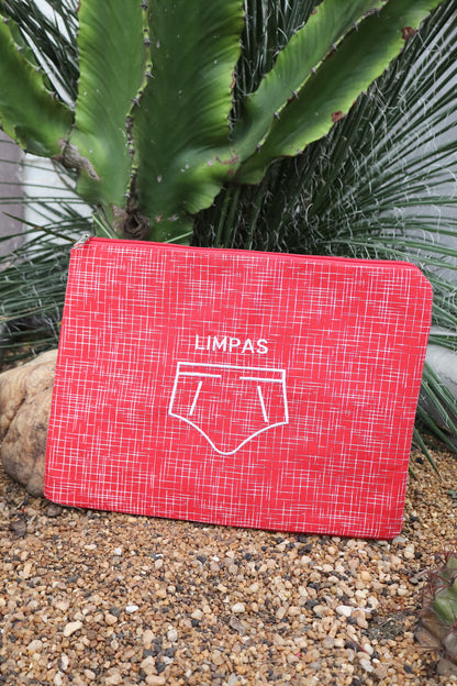 Necessaire Porta Cueca Limpinha Sujinha G Vermelha