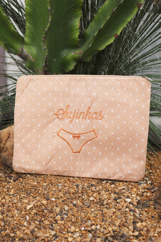 Necessaire Porta Calcinha Limpinha Sujinha G Âncoras