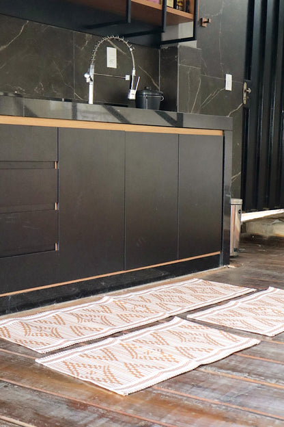 Jogo de Passadeira Emborrachado Egito Bege