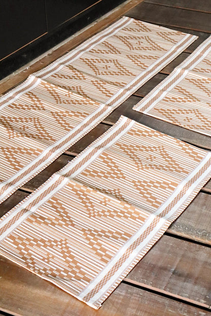 Jogo de Passadeira Emborrachado Egito Bege