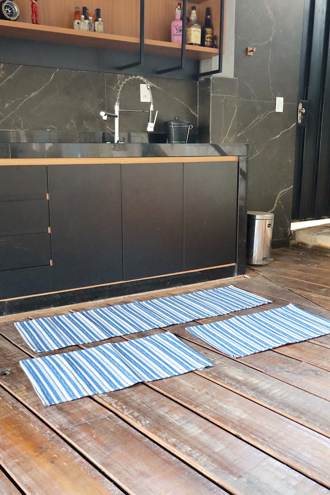 Jogo de Passadeira Emborrachado Arezzo Azul