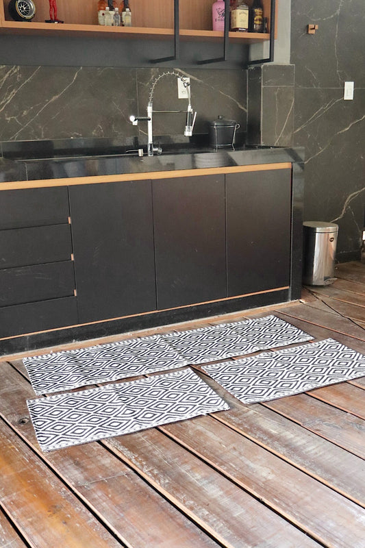 Jogo de Passadeira Emborrachado Alika Preto