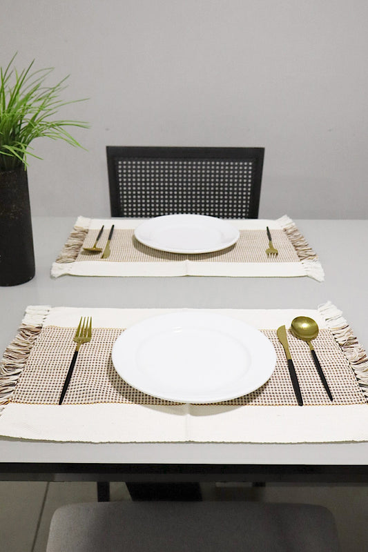 Par Jogo Americano Linha Cru Mescladinho