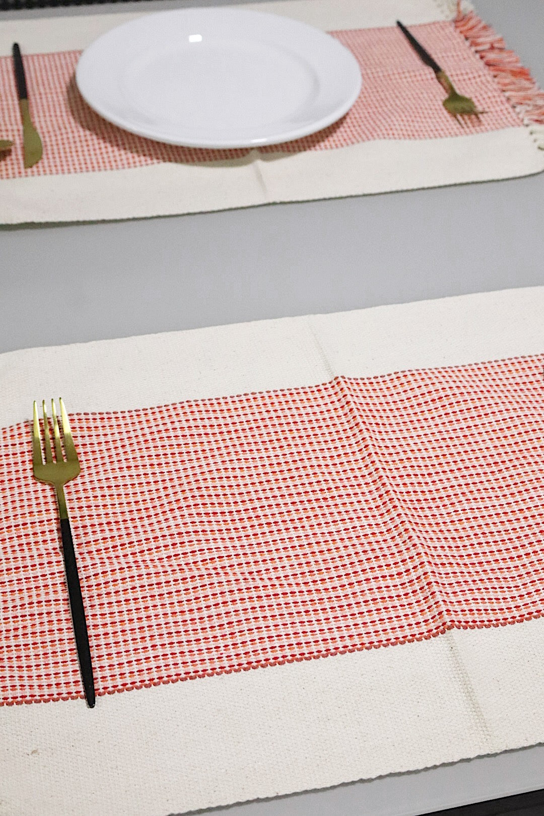 Par Jogo Americano Linha Cru Mescladinho Terra