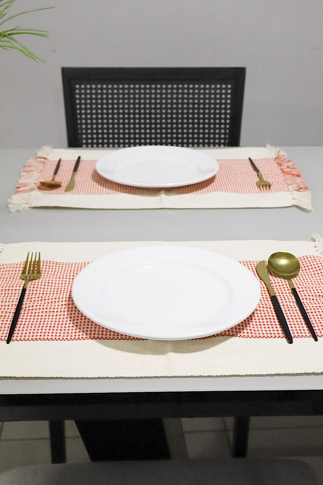 Par Jogo Americano Linha Cru Mescladinho Terra