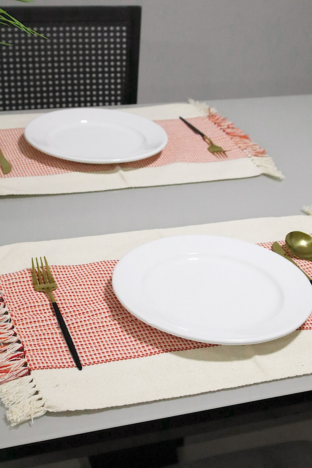 Par Jogo Americano Linha Cru Mescladinho Terra