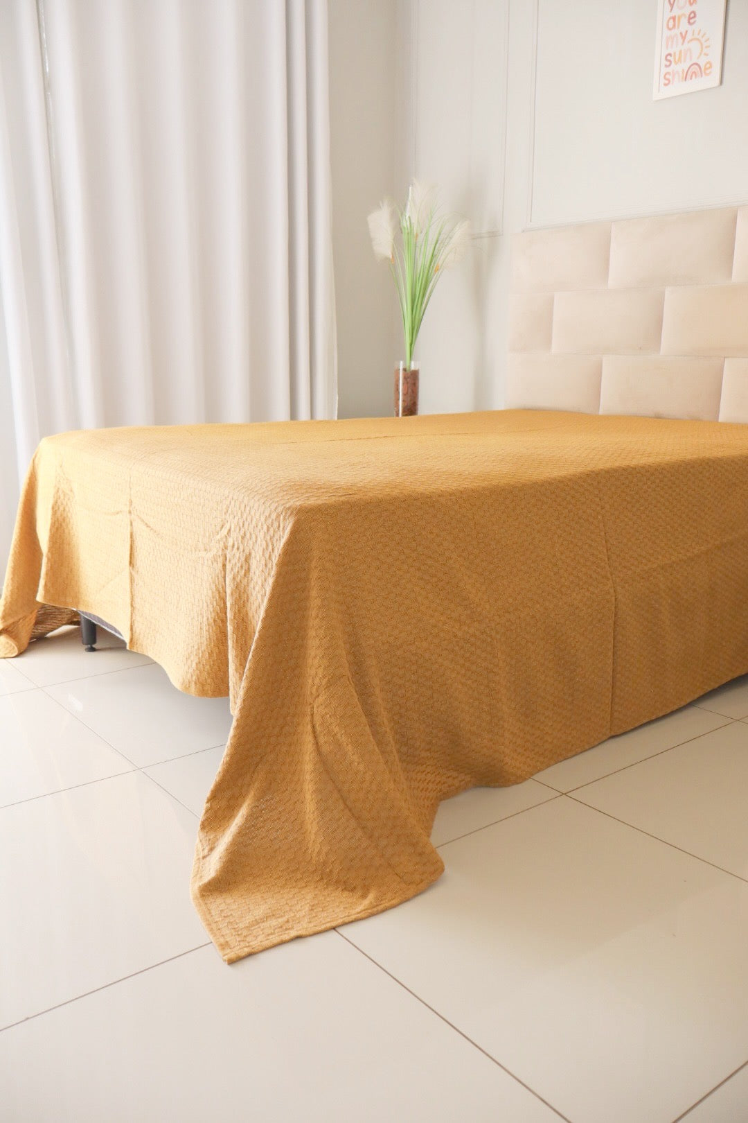 Colcha Casal Riachuelo Mostarda 2,10x2,40m