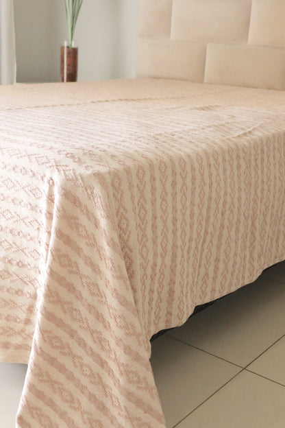 Colcha Casal Riachuelo Cru e Rosê 2,10x2,40m