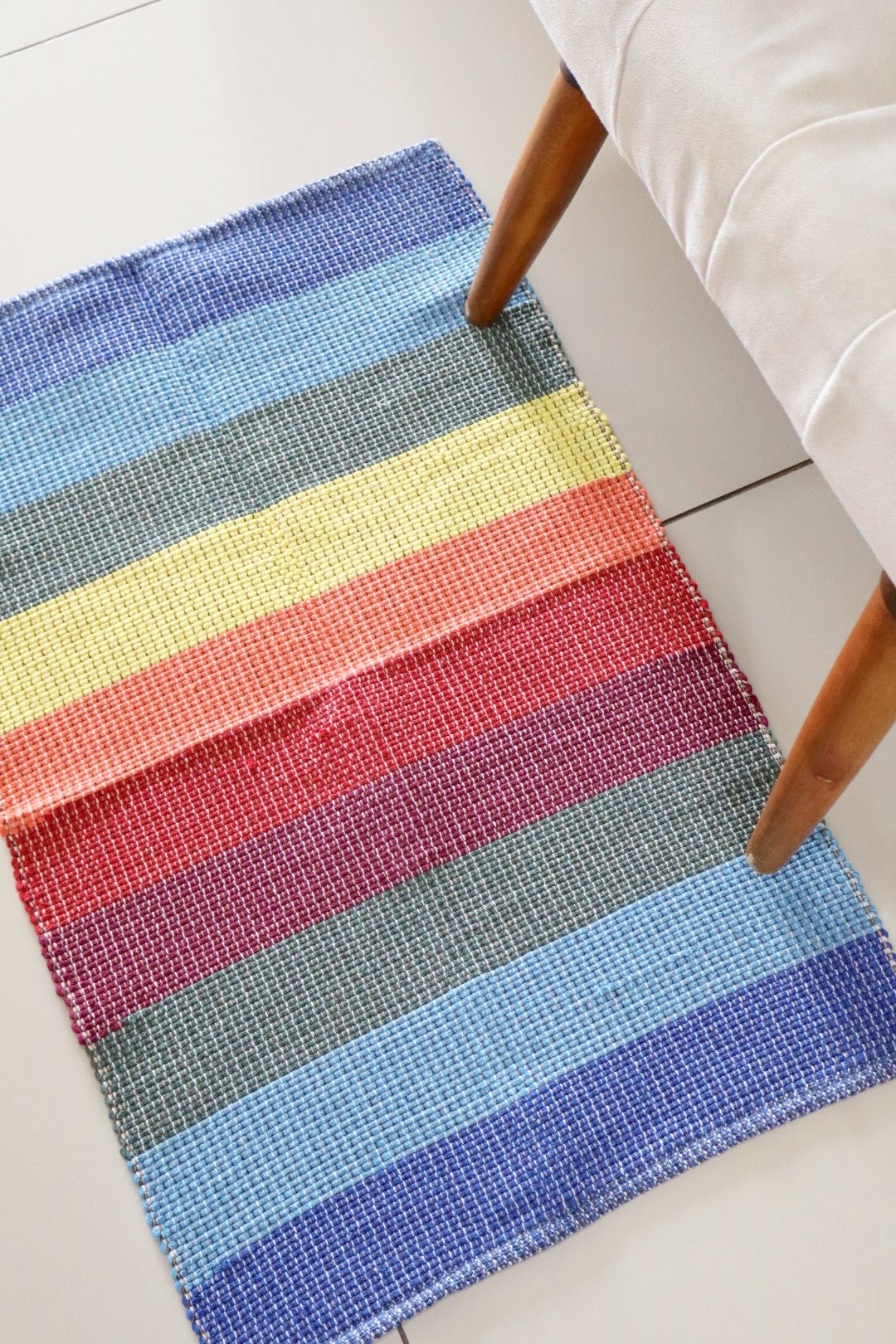 Tapete em Linha Arco Iris sem Franja 48x78cm