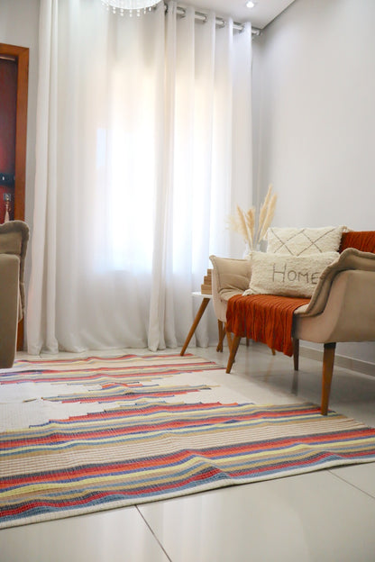 Tapete de Bico Linha Trabalhado Colorido 1,50x2,00m