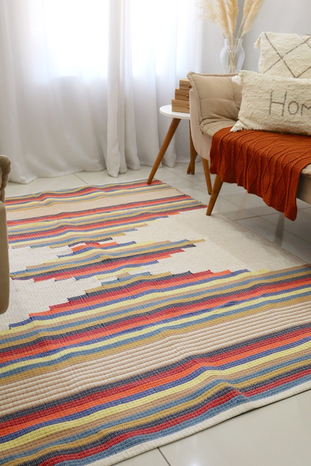 Tapete de Bico Linha Trabalhado Colorido 1,50x2,00m