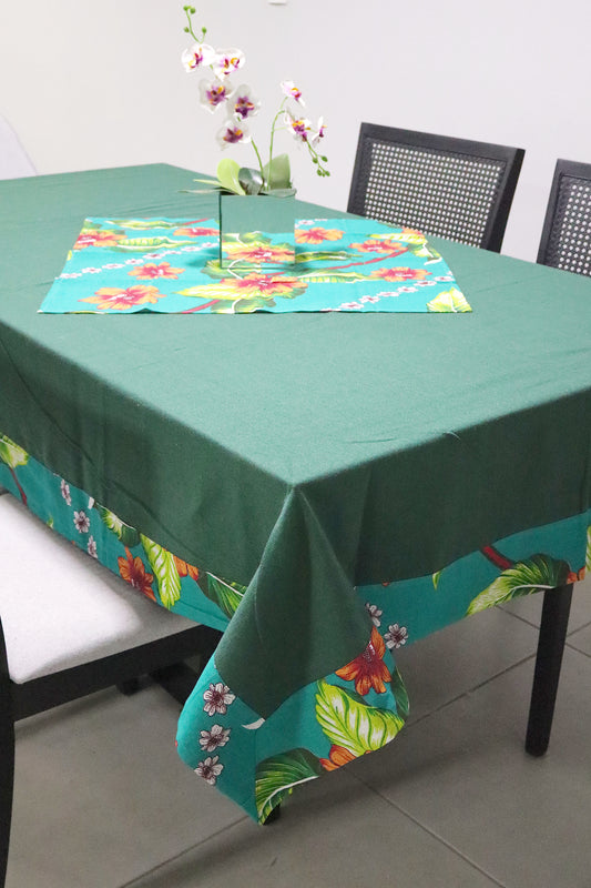 Toalha De Mesa Chita com Composê Verde 1,5mx2,5m