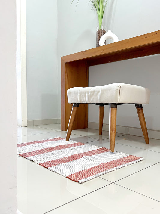 Tapete em Linha Listrado Terracota 48x78cm