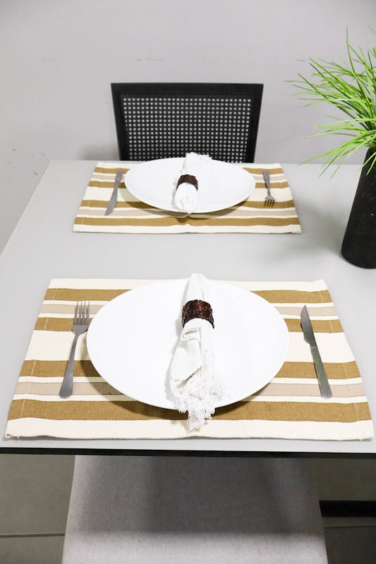 Lugar Americano Algodão Miami Bege