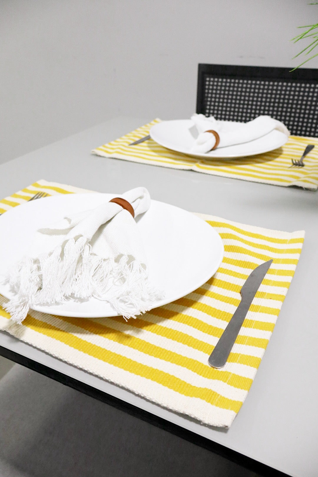 Lugar Americano Algodão Mississipi Amarelo