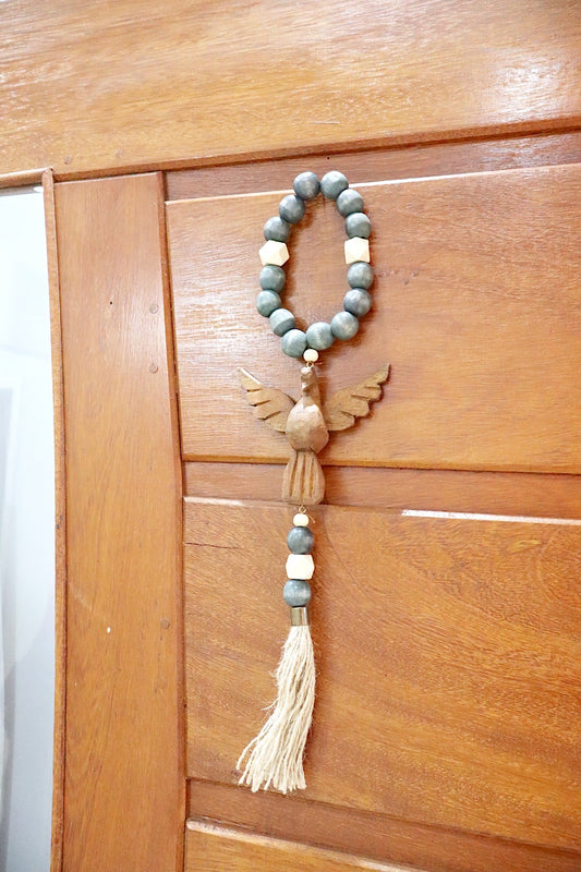 Enfeite de Porta / Mini Colar / Terço de Mesa Especial Decorativo Divino Verde