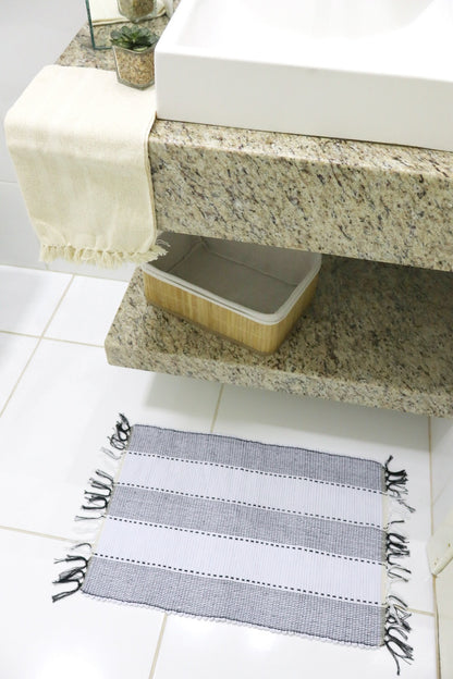 Kit 2 Peças de Lavabo Comum Cru, Preto e Branco