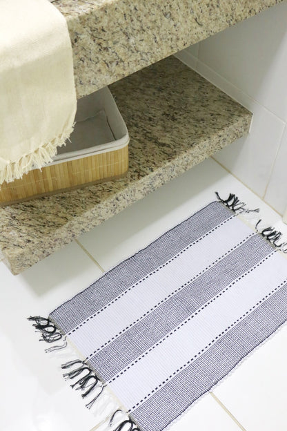 Kit 2 Peças de Lavabo Comum Cru, Preto e Branco