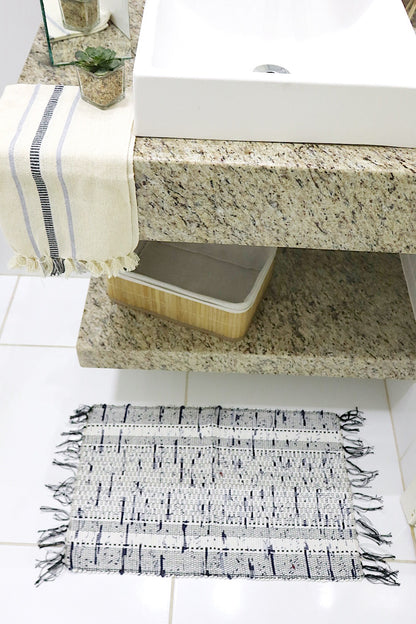 Kit 2 Peças de Lavabo Comum Mesclado Preto e Branco