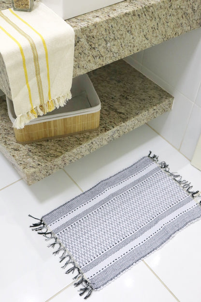 Kit 2 Peças de Lavabo Comum Preto e Branco