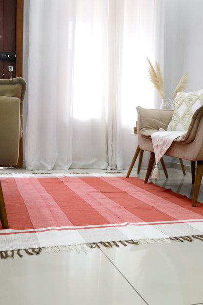 Tapete em Malha Moldura Vermelho 1,50x2,00m