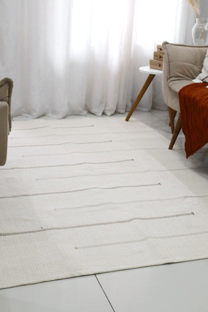 Tapete em Linha Capri Cru Listras Nude 1,50x2,00m