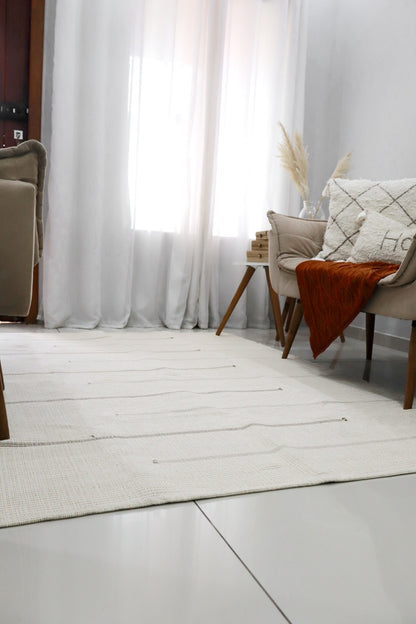 Tapete em Linha Capri Cru Listras Nude 1,50x2,00m