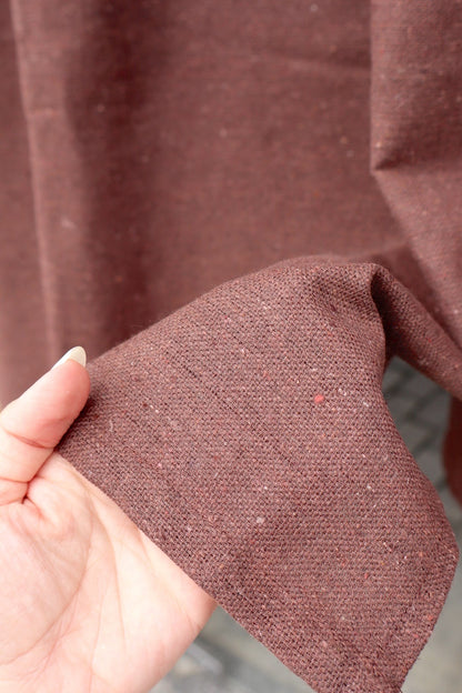 Cortina Algodão Lisa Marrom 1,40mx2,00m