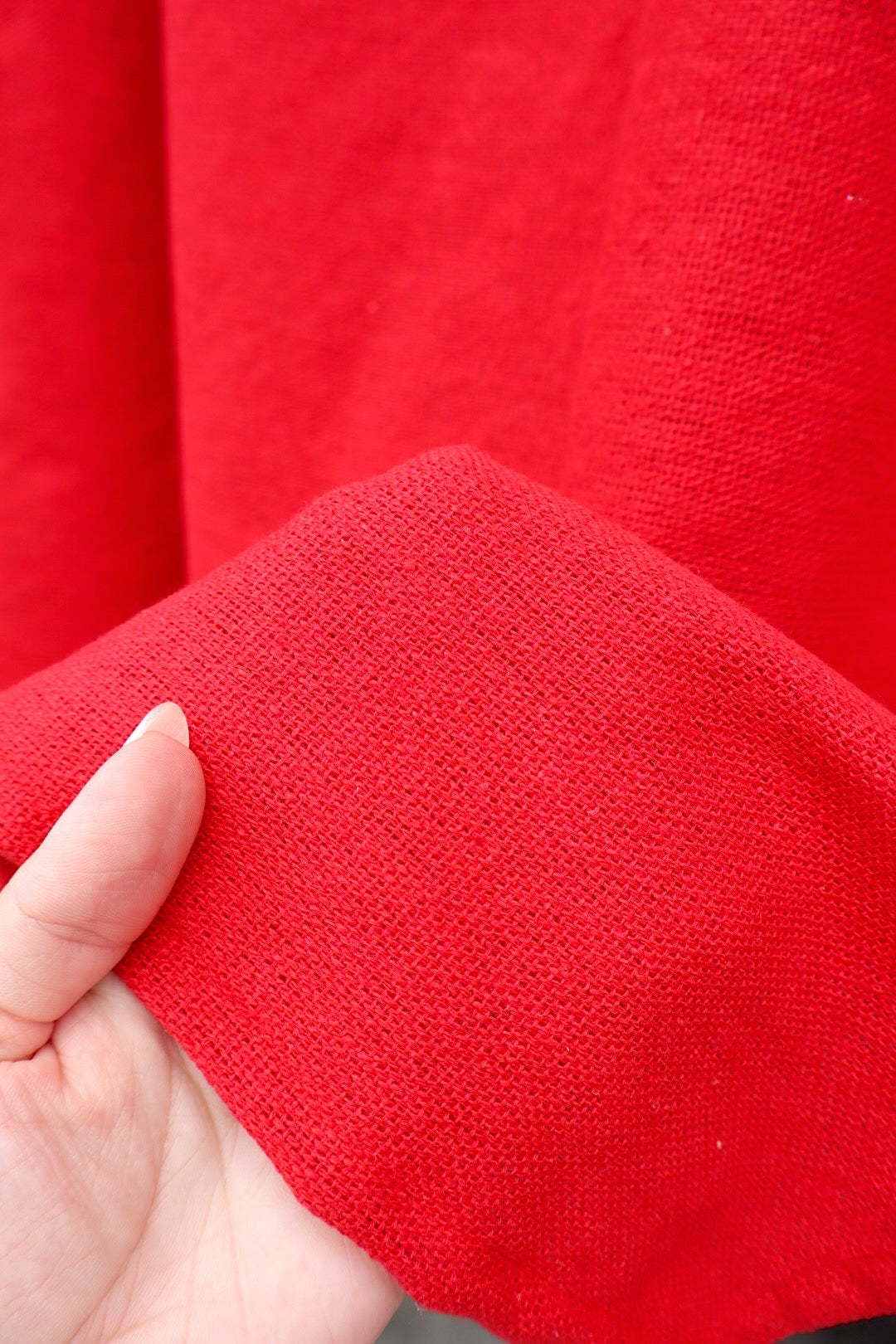 Cortina Algodão Lisa Vermelha 1,40mx2,00m