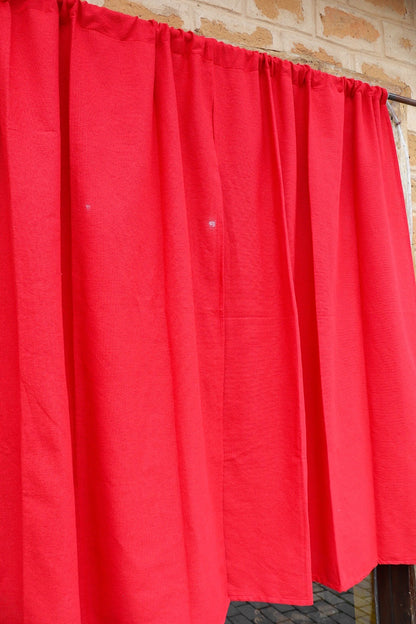 Cortina Algodão Lisa Vermelha 1,40mx2,00m