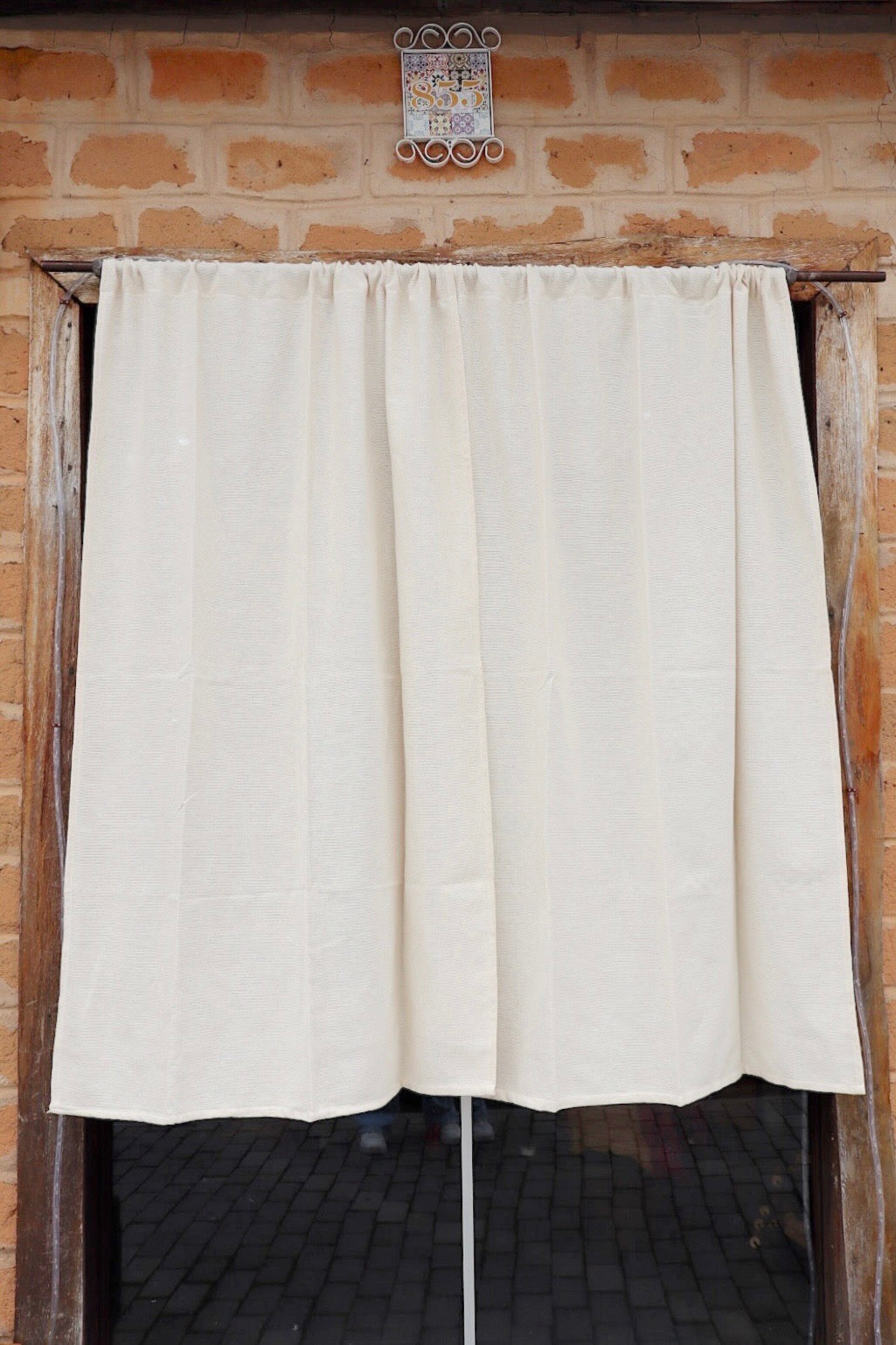 Cortina Algodão Lisa Cru 1,40mx2,00m