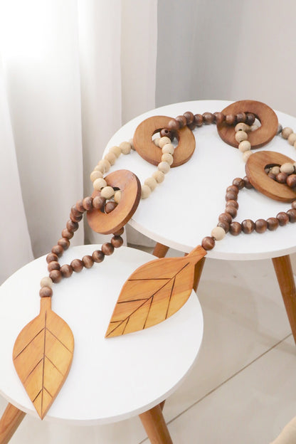 Colar / Terço de Mesa Especial Decorativo Folhas