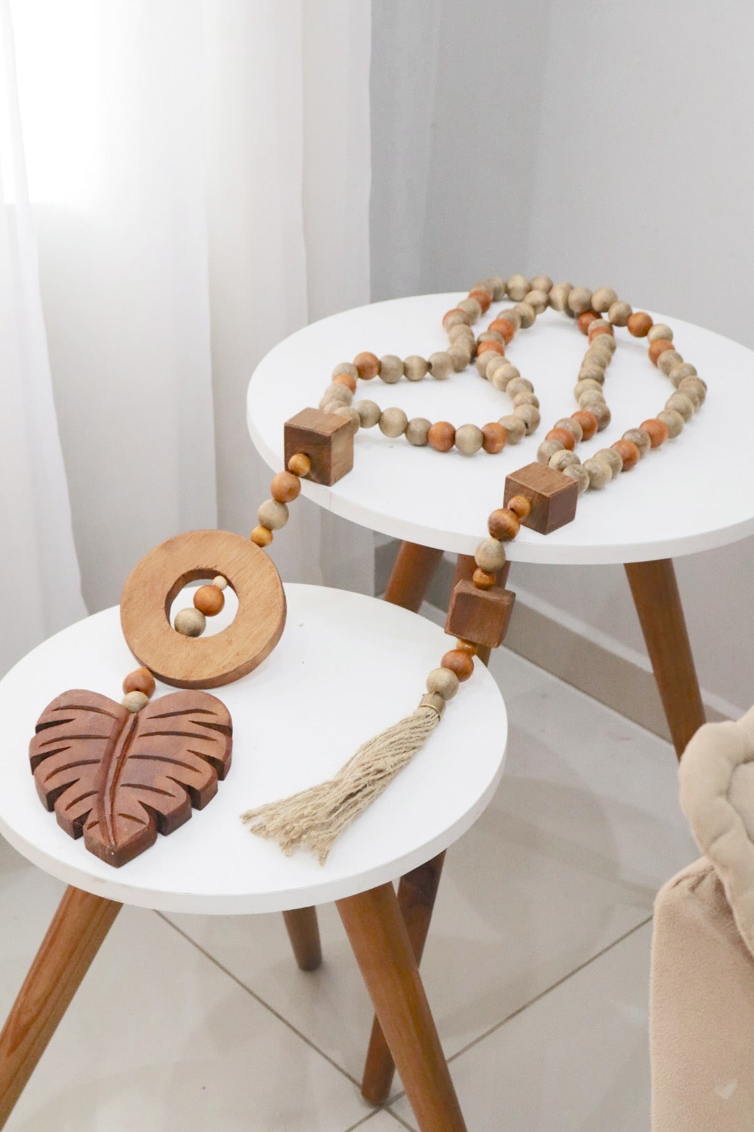 Colar / Terço de Mesa Especial Decorativo Costela de Adão