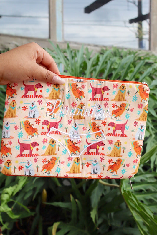 Necessaire Porta Calcinha Limpinha Sujinha P Cachorros Laranja
