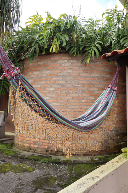 Rede de Descanso Simples Listrada Colorida