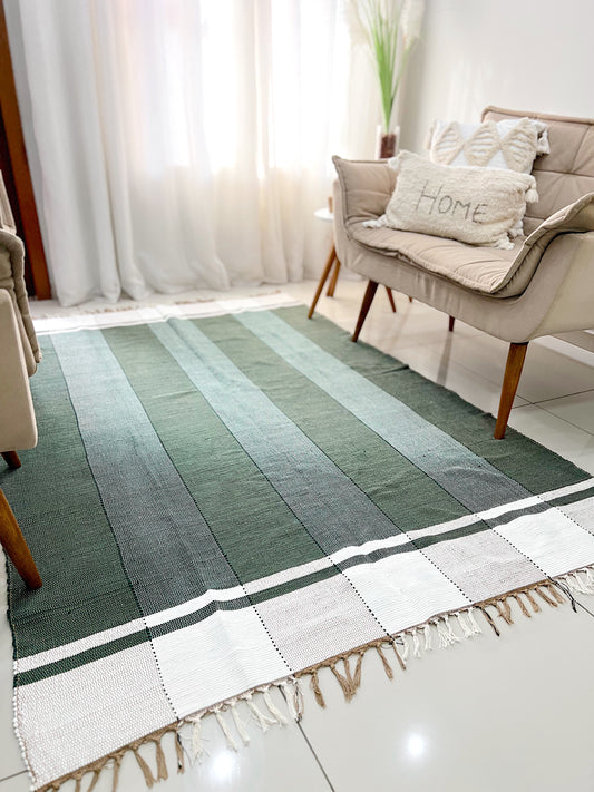 Tapete em Malha Moldura Verde 1,50x2,00m