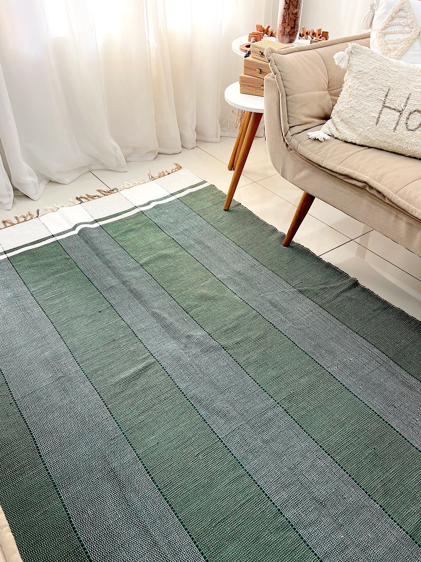 Tapete em Malha Moldura Verde 1,50x2,00m