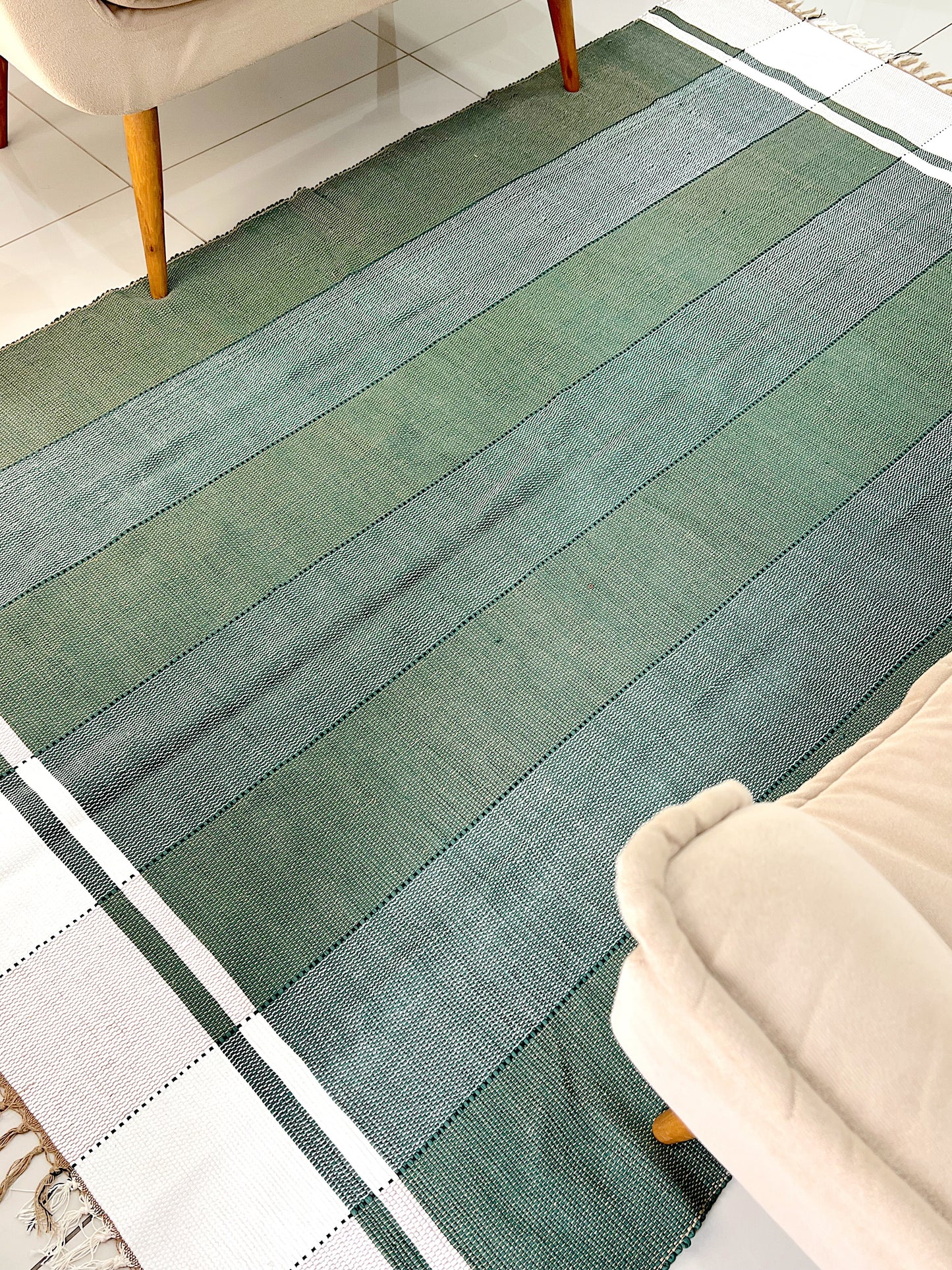 Tapete em Malha Moldura Verde 1,50x2,00m