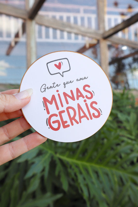 Descanso Para Copo / Porta Copo Dicionário Mineiro Adesivado "Gente que ama MG"