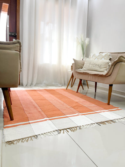 Tapete em Malha Moldura Laranja 1,50x2,00m