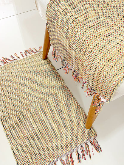 Par Tapete Malha Algodão Mini Liso Verde