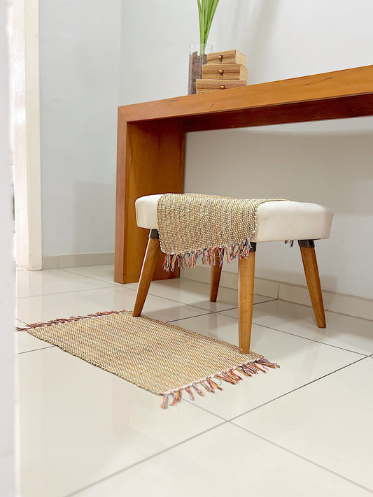 Par Tapete Malha Algodão Mini Liso Verde