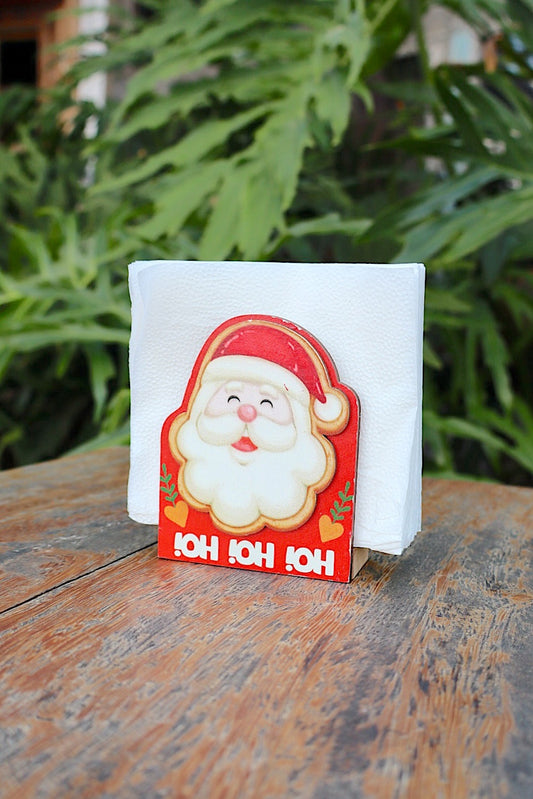 Suporte Porta Guardanapo Papai Noel Vermelho