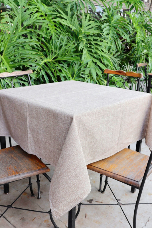 Toalha de Mesa Impermeável Mesclada Marrom 1,45mx1,5m