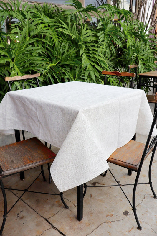 Toalha de Mesa Impermeável Mesclada Cru 1,45mx1,5m
