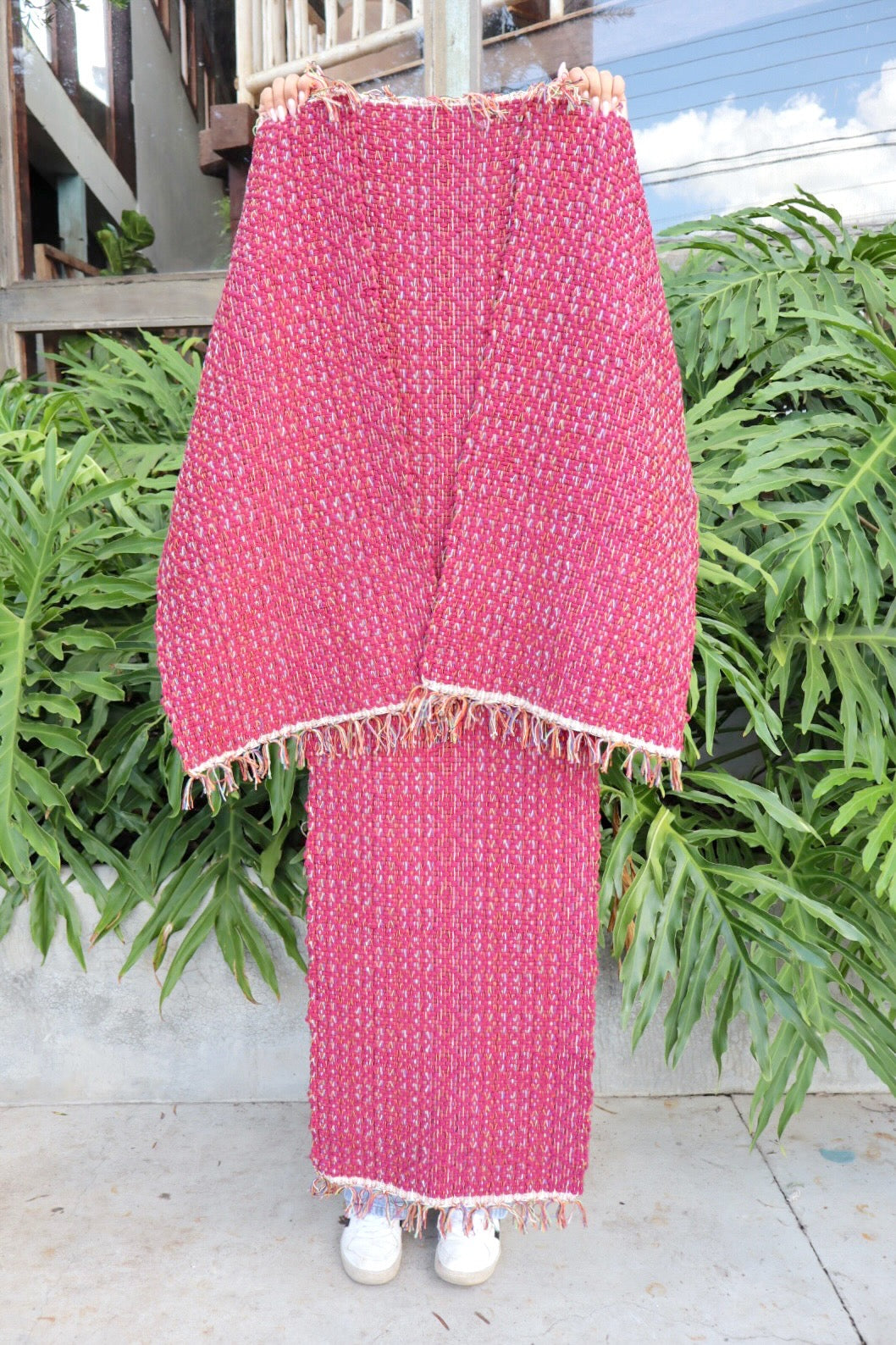 Jogo De Passadeira Coroa Malha Rosa