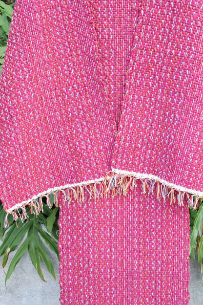 Jogo De Passadeira Coroa Malha Rosa