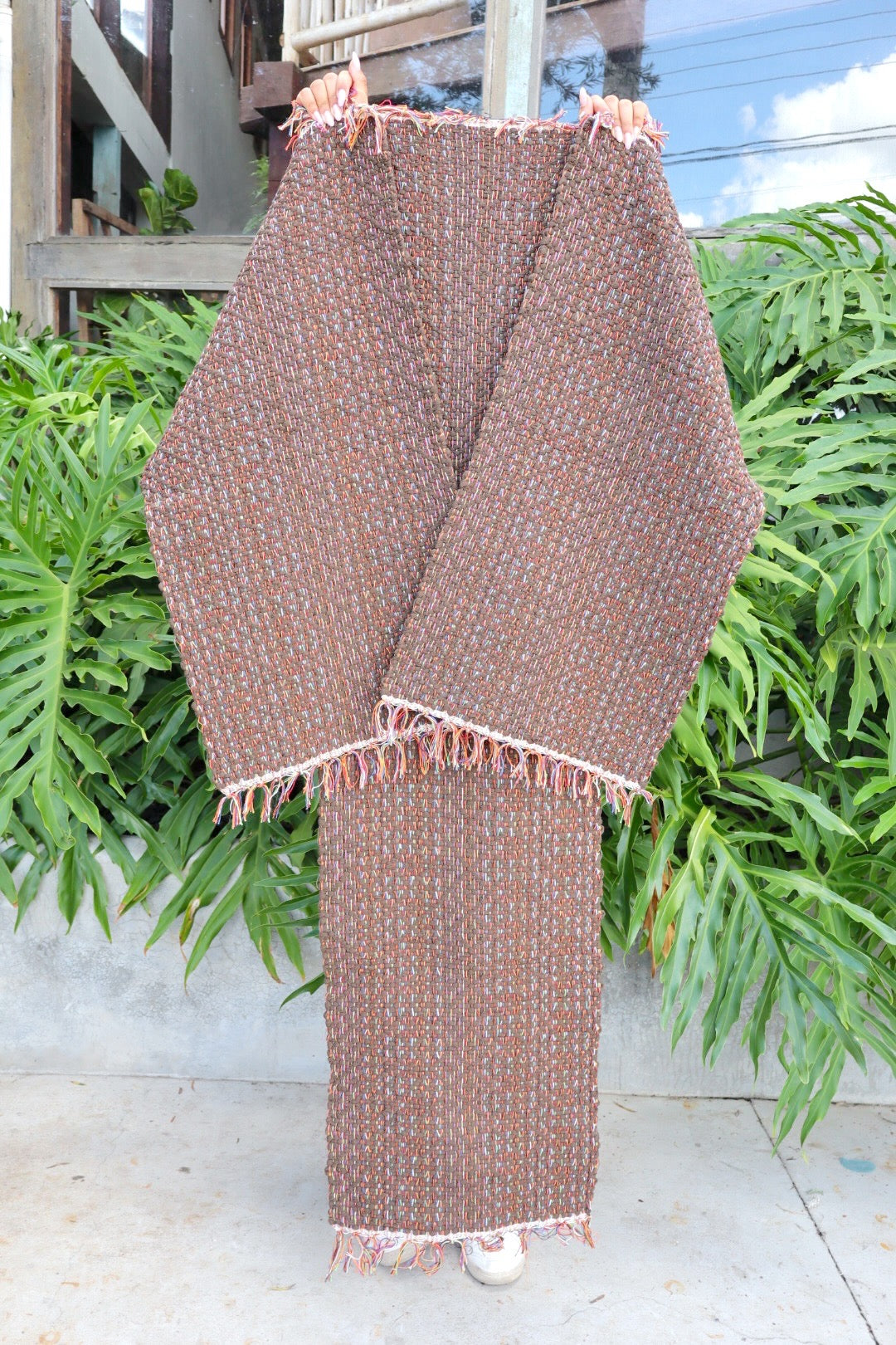 Jogo De Passadeira Coroa Malha Marrom