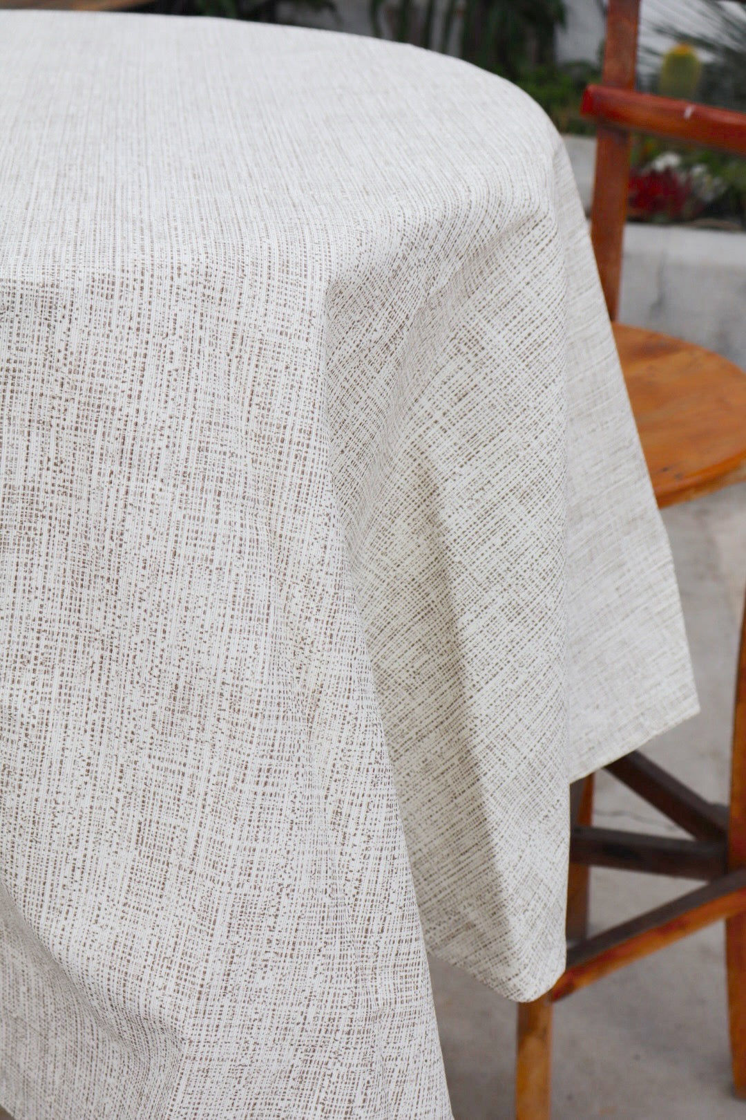 Toalha de Mesa Impermeável Redonda Mesclada