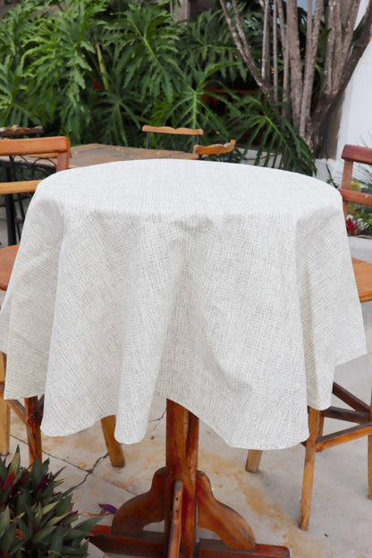 Toalha de Mesa Impermeável Redonda Mesclada